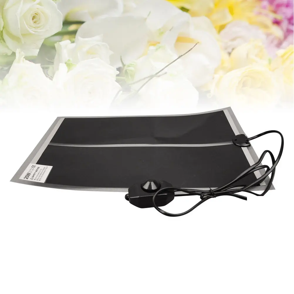 1Pcs 20W Pet Heating Mat Reptile Heating Pad Extra Thin Flexible Design Uniform Heat Distribution Temperature Control for Snake