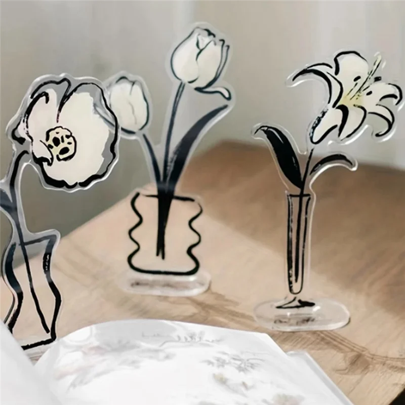 Flower Ornament Note Clip Advanced Dark Wind Flower Convenience Folder File Message Photo Message Ornament