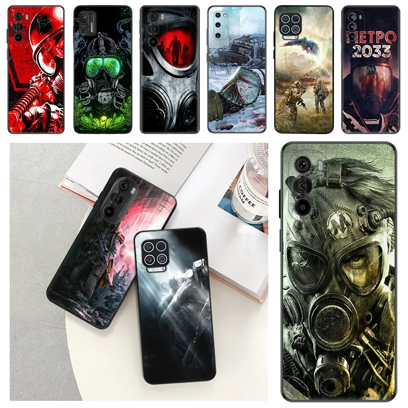 Fundas de teléfono para Motorola Moto G73 G53 G72 G52 G Stylus G8 G9 G200 Edge 40 30 20 Lite Game Metro 2033, cubierta anticaída suave negra