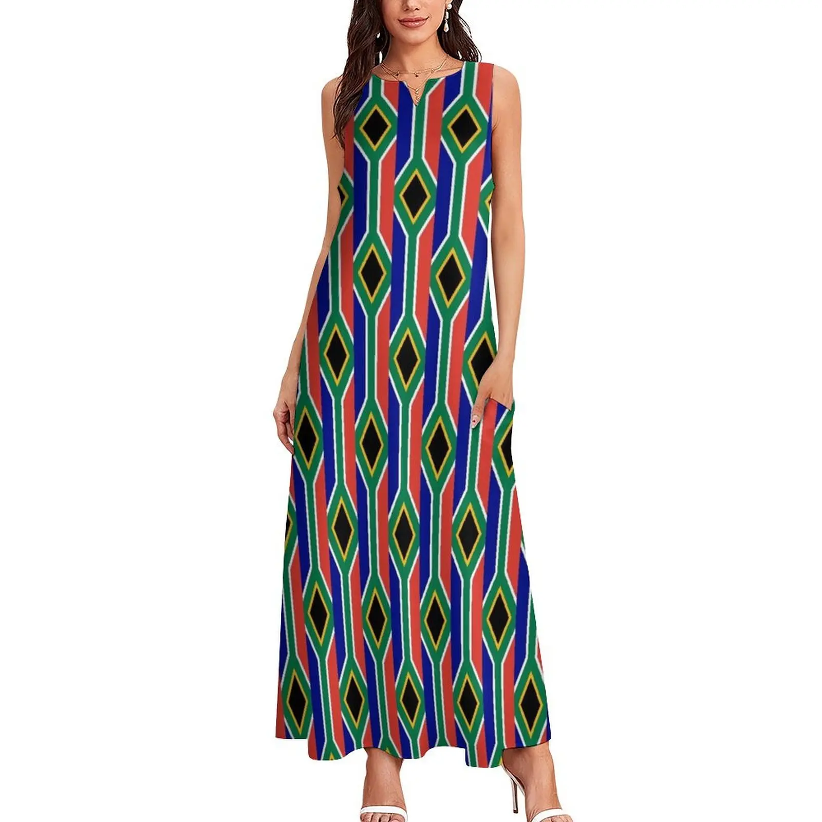 South African Flag Gifts, Masks, Stickers & Products Long Dress women dress elegant party dresses for women 2025