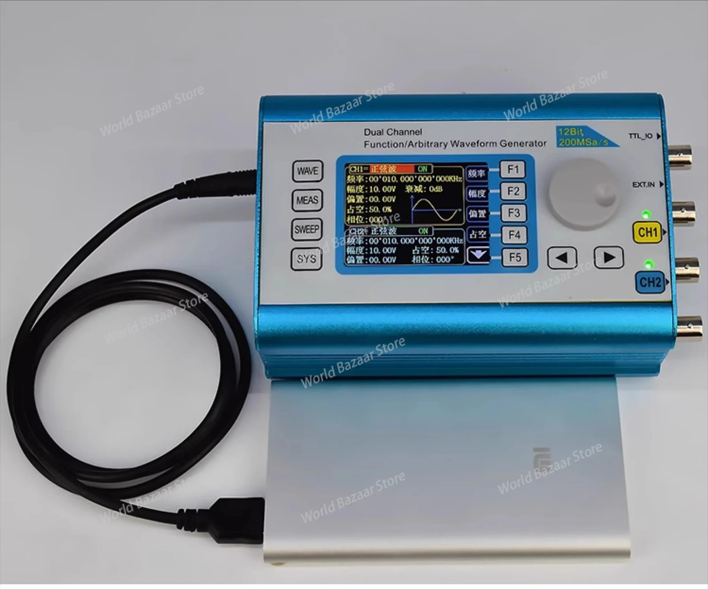 FY6300/FY2300 وظيفة DDS ثنائية القناة مولد إشارة الموجي التعسفي مصدر إشارة/عد التردد #3