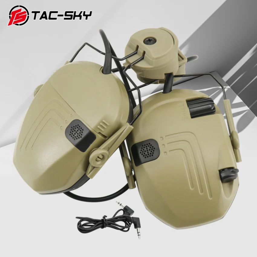 Anti Noise Sport Shooting Helmet Electronic Shooting Headphones Ear Protection Hunting Earmuffs for FAST Helmet ARC Rai