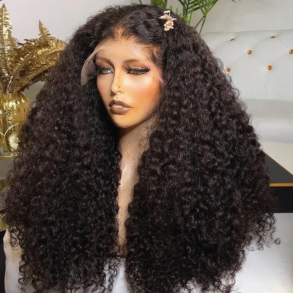 250% 13x6 Deep Wave Lace Frontal Wig For Women 13x4 Hd Lace Brazilian Water Curly Lace Front Human Hair Wigs On Sale 30 32 Inch