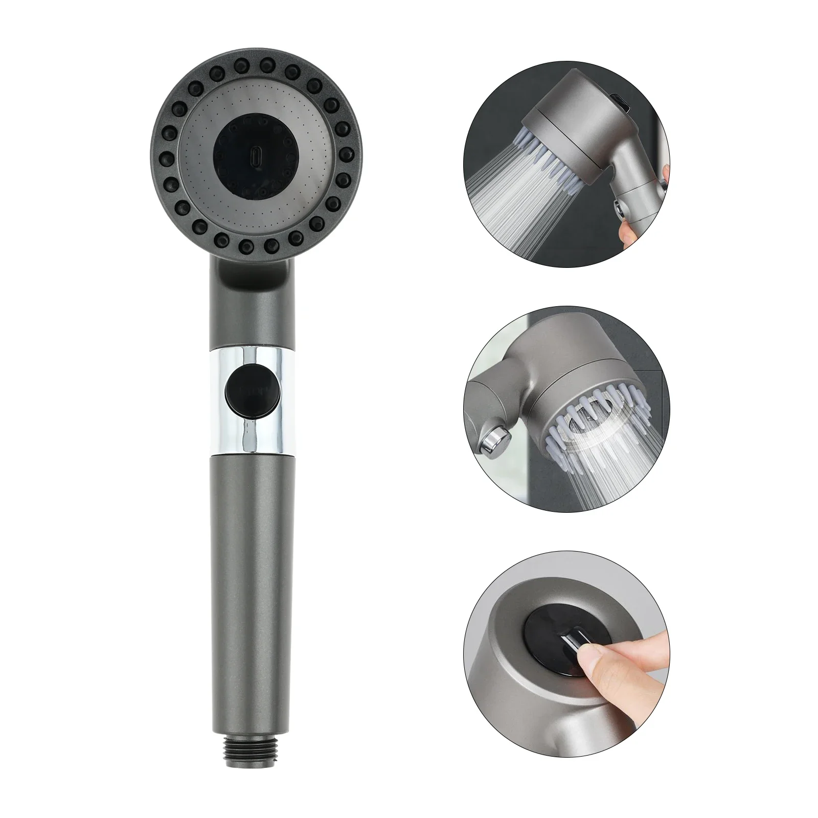 

Регулировка принадлежностей для ванной комнаты, трехскоростной массажный портативный фильтр для душа, аксессуары для ванной комнаты, предметы насадки для душа