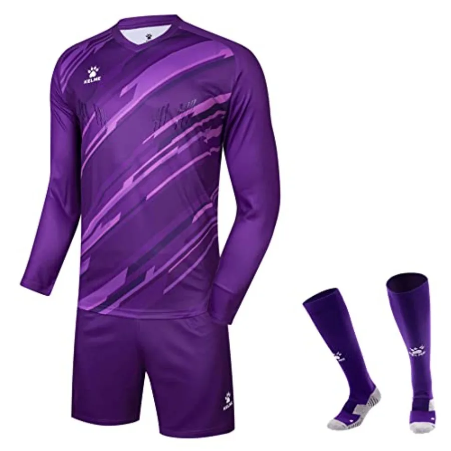 

Комплект формы вратаря KELME Pro Set - футболка, шорты, носки с защитными вставками - мужская вратарская форма для взрослых