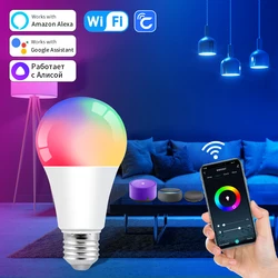 AC85-265V 12W 15W 18W E27 Smart WiFi LED Bulb Dimmable RGBCW LED Lamp Alexa Google Assitant Alice Voice Control CozyLife APP