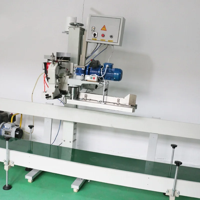 Automatic Conveyor Continuous Bag Sewing Closing Machine Vertical Sack Stitch Sealer for Grain Fertilizer Packaging Customized
