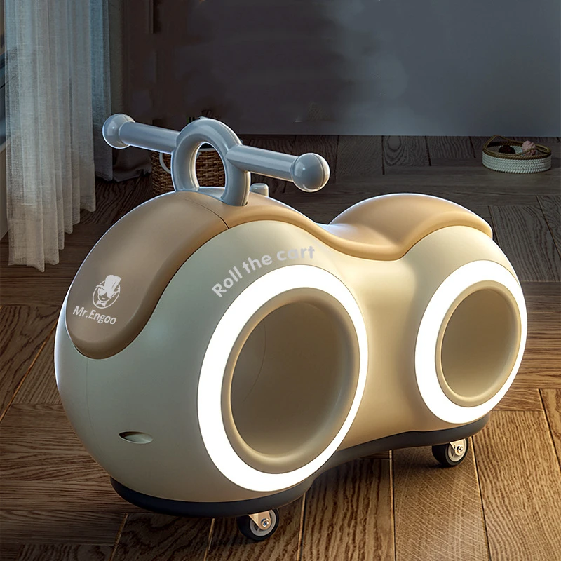 New Children's Peanut Bike Sliding Style 1-3 Year Old Baby Bicycle Stepless Roller Bike Children's Bike Sliding Bicycle Toys