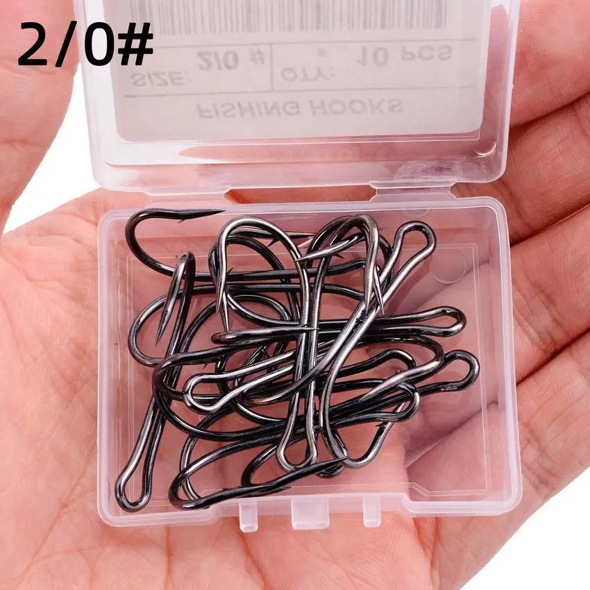 10pcs Long Shank Double Hook Weedless Fishing hook Fly Tying for Jig Bass Fish Hook fishing tackle For Soft Lure