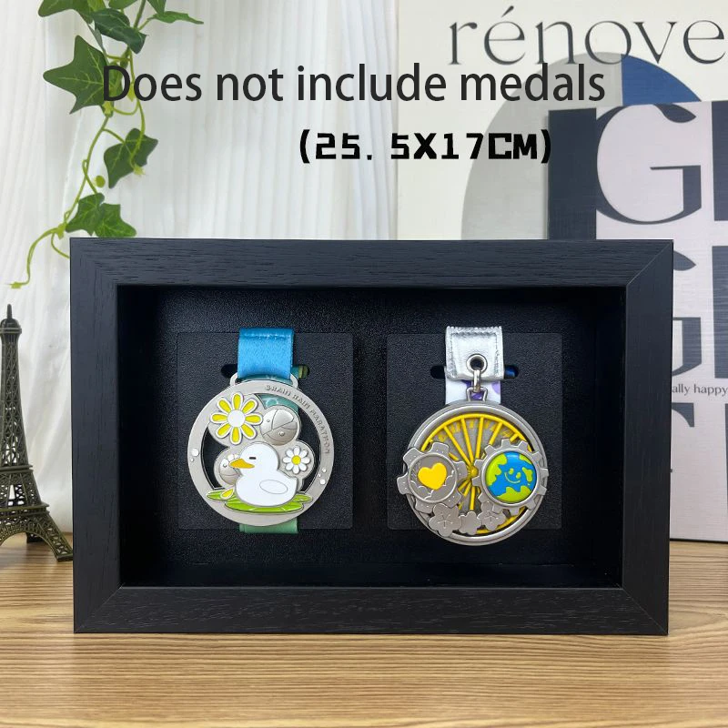 Medal Display Case for Runners, Shadow Box Frame, Maratona, Futebol, Ginástica, Distintivo Militar