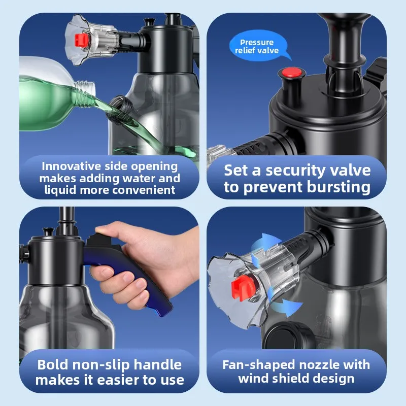 Pressure-Boosting Household High-Pressure Water Gun for Car Washing with Specialized PA Car Wash Solution and Wax