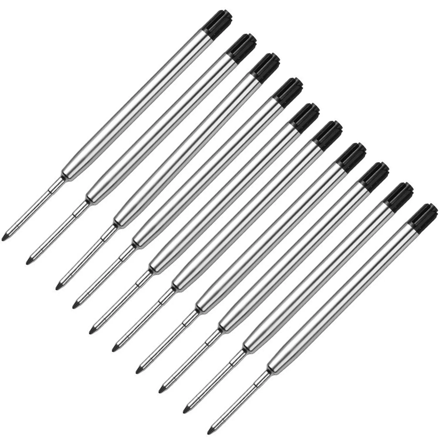 10 pezzi 1mm sfera a punta media ricariche per penna ricariche di ricambio per penne Parker forniture di cancelleria per ufficio scolastico