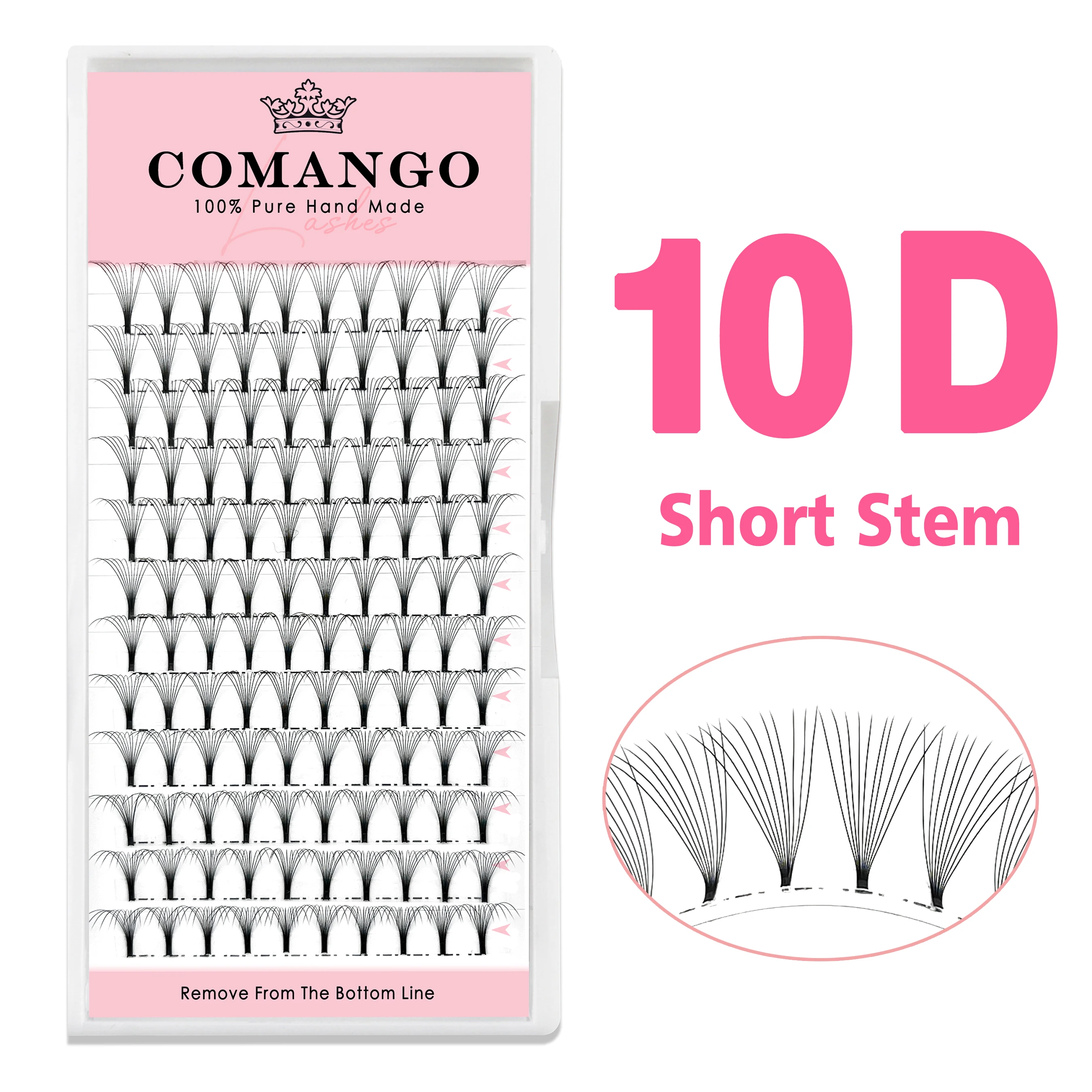 CoMango Premade Volume Fans Korte Steel Russische Wimper Extensions Brede Fans 3D 4D 5D 6D 8D 10D Faux Nertsen Wimpers Groothandel