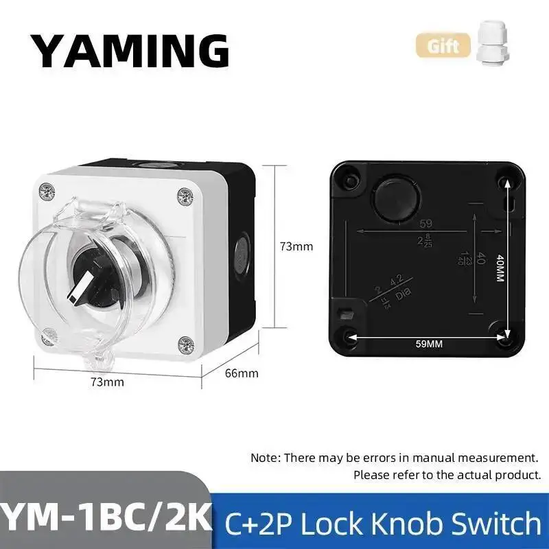 Button Switch Box DIY Knob Emergency Stop Self-Reset Anti-Misoperation Protective Cover Control Waterproof Start Stop Elevator