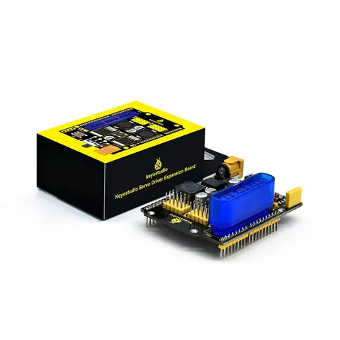 Keyestudio Servo Driver Expansionskort Svart Och Miljövänligt För Arduino Servo Driver Shield 9 best sales servodrivare - №4