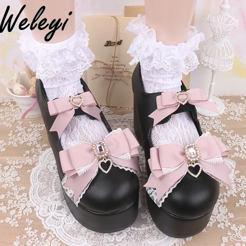 Sweet Mine Sieraden Strik Schoenen Accessoires Voor Vrouwen Schattige Handgemaakte Kant Strass Schoen Clip Schoen Gesp Schoen Decoratie Vrouw