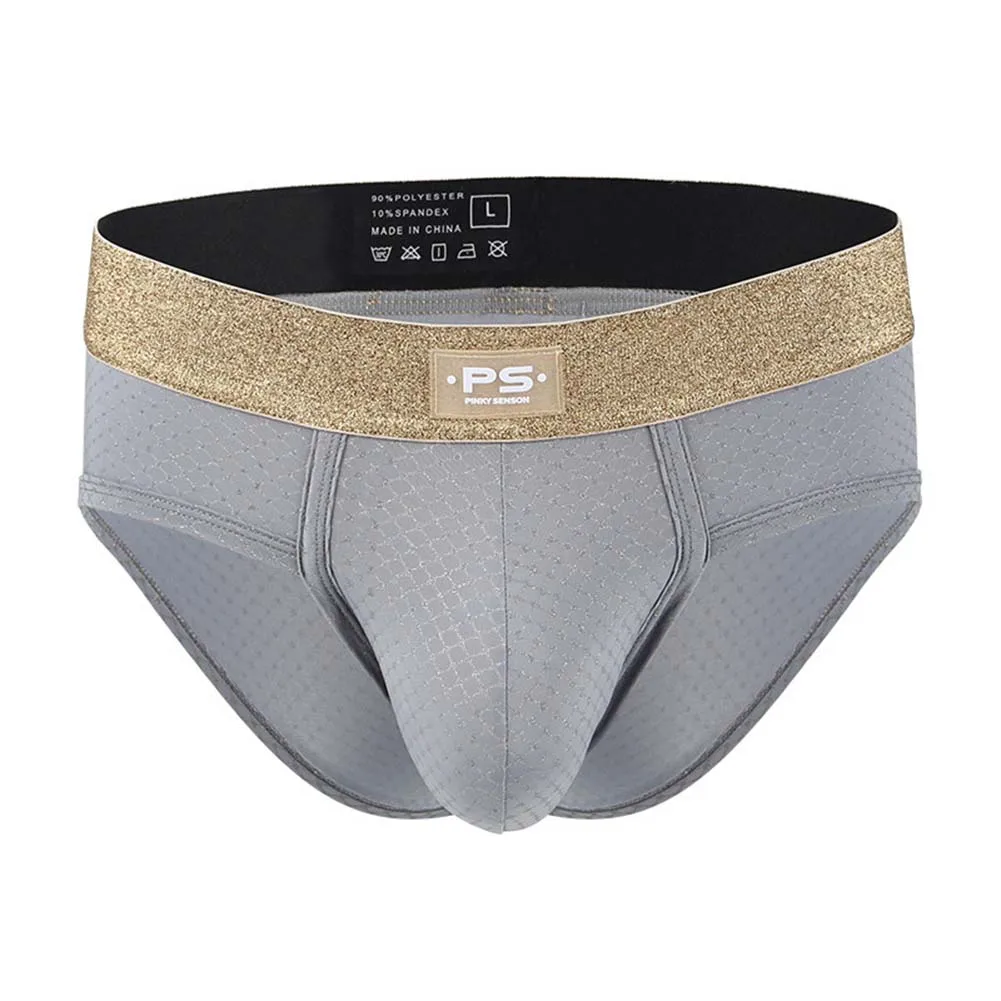 

Everyday Wear Breathable Underwear Men Breathable Striped Underwear Briefs Elastic Panties Comfortable Underwear