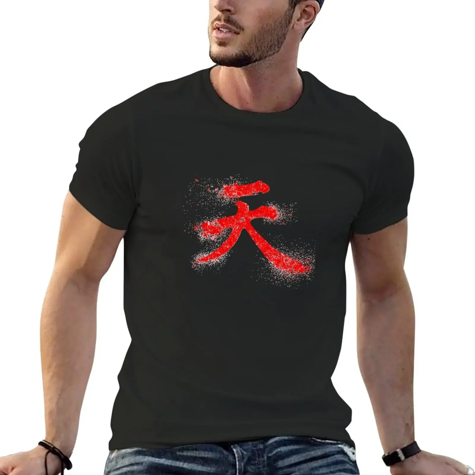 Akuma Kanji T-Shirt tees plus size tops aesthetic clothes fitted t shirts for men