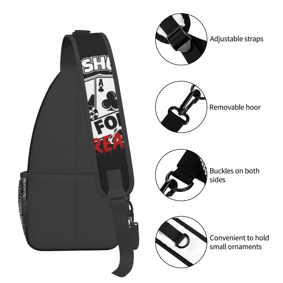 Nur die Klappe falten bereits Umhängetaschen Poker Taschen Travel Pack Messenger Sport Teenager Umhängetasche Unisex