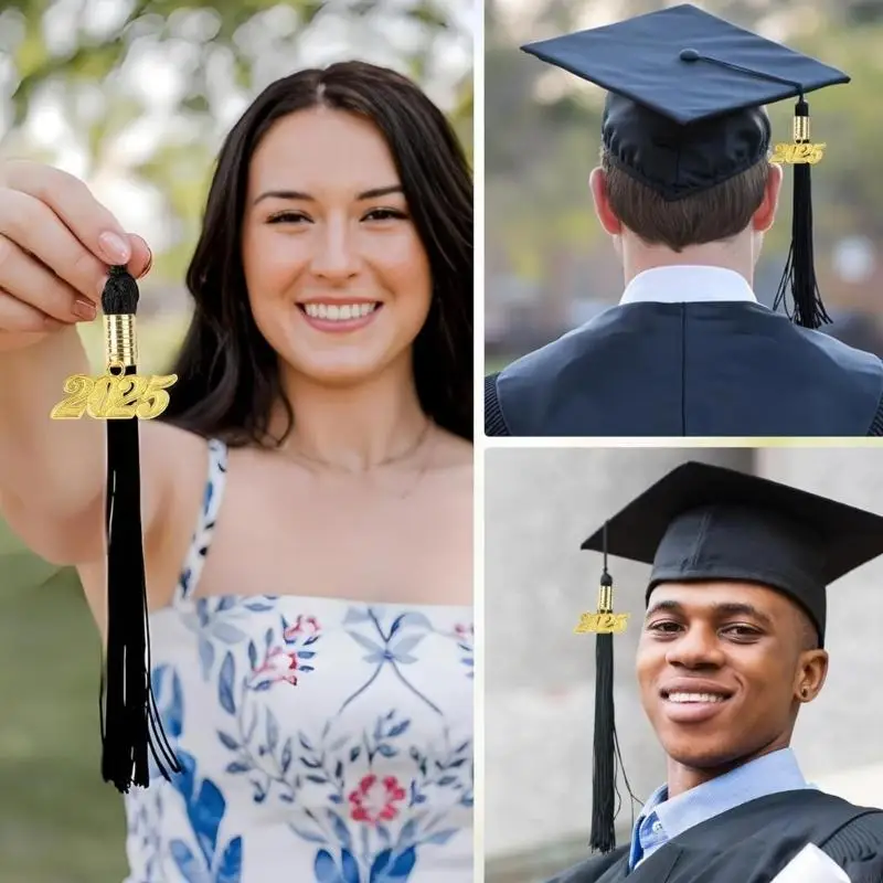 Graduation Cap Traditional Styles Comfort Bachelor Hat with Tassels For Unforgettable Moment Graduation Ceremonies 6XDA