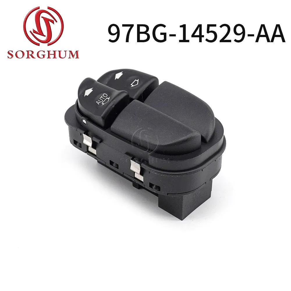 

SORGHUM 97BG-14529-AA For Ford Mondeo 1997 1998 2001 8Pins Green Light Master Power Window Regulator Control Switch 97BG14529AA