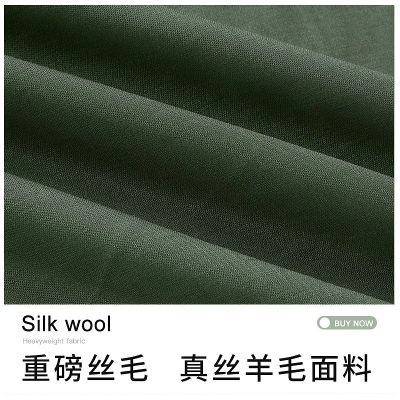 

Heavy-weight silk and wool fabric 140CM wide heavy crepe thick suit