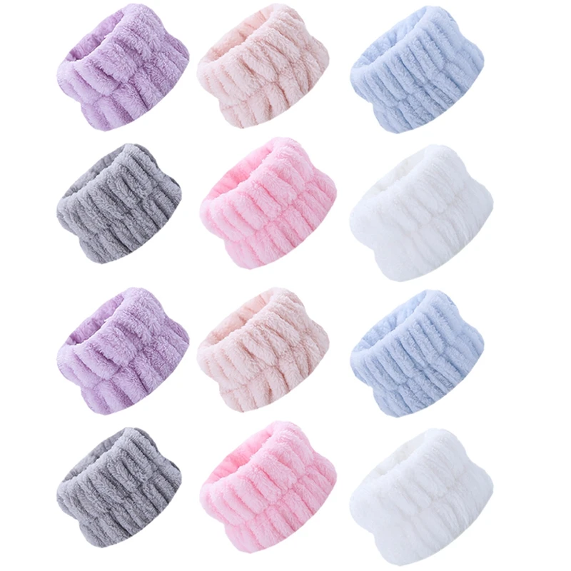 Women's Wrist Towels For Washing Face, Face Washing Absorbent For Girls Sports Bracelet And Headband