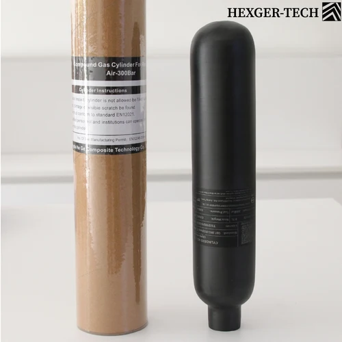 Imagen 2 del producto Cilindro de fibra de carbono de 0,5l, 500cc, 300bar, tanque de aire de alta presión, botella HPA, tanque de buceo M18 * 1,5, presión de trabajo de 300bar