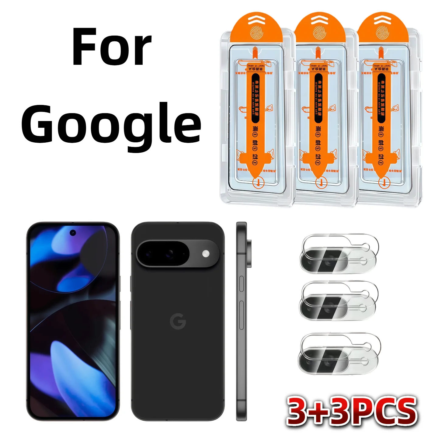 

Tempered Glass Film 6Pcs For Google Pixel 10 9 9a Pro XL 8A 8 7 7a 6a Rear Camera No Dust Bubbles Easy Install