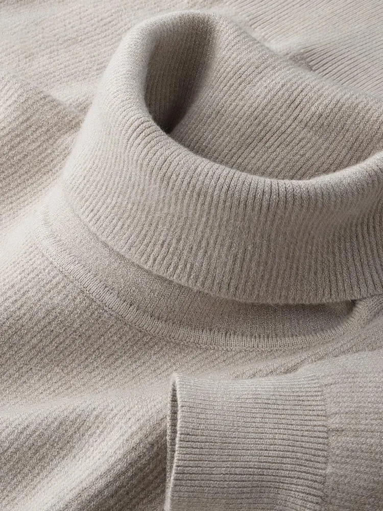 

High Ne Knitted Sweater Men's Casual Faion Inner Wear Top Autumn Winter New Sle Warm Trendy Base Layer irt