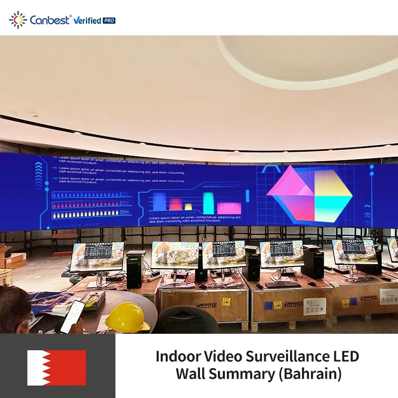 8K P0.6 Ultra Slim Micro Cob Indoor Led Screen Pantallas Led Video Wall Curved Stage Studio Display Panel for Command Center