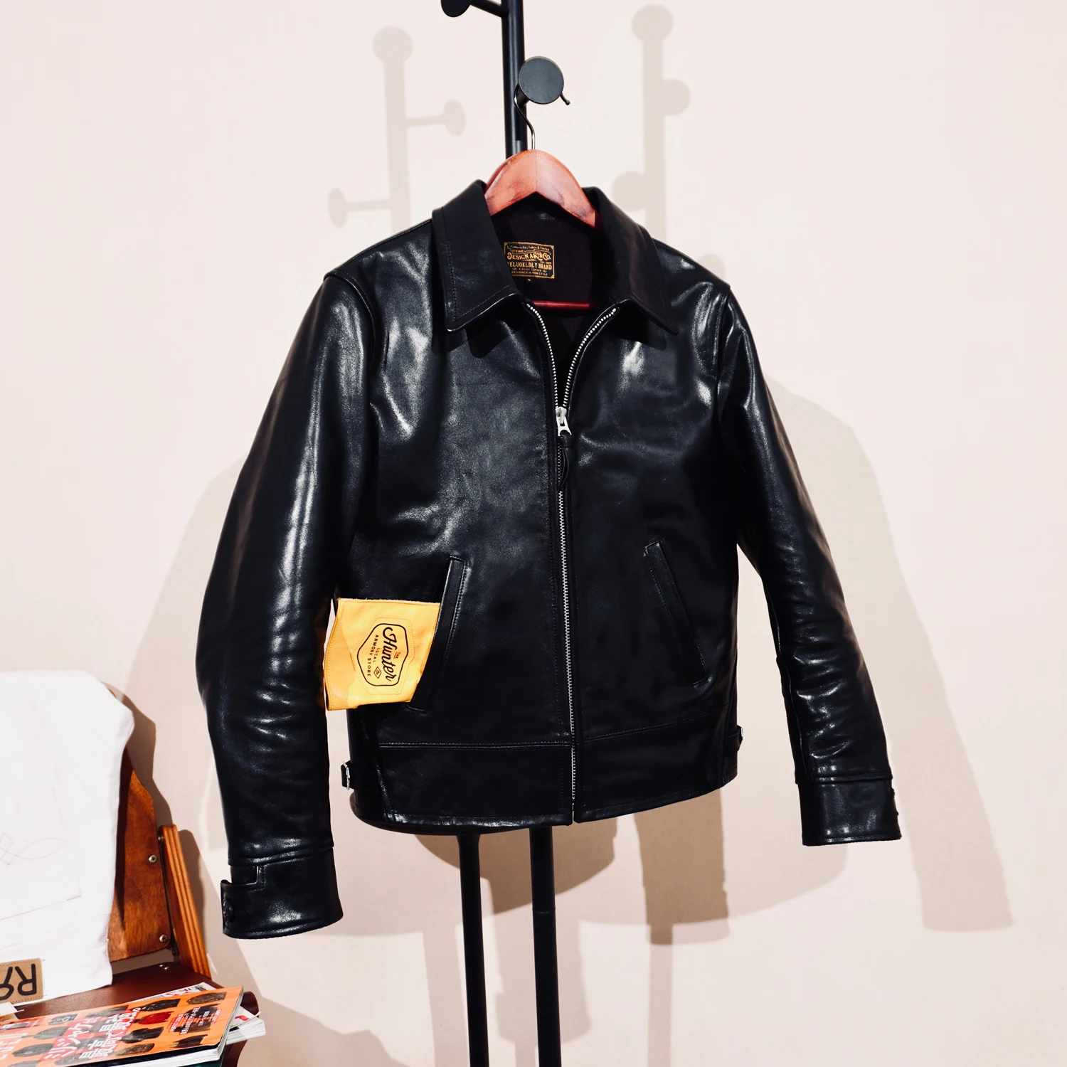 

Tailor Brando Heavyweight Full-Grain Vegetable-Tanned Horsehide Men's Classic TWC716 Vintage Leather Motorcycle Jacket