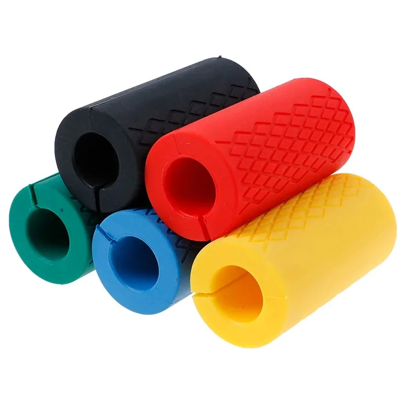 Silicone Dumbbell Barbell Grips Handles Anti-Slip Protect Pad Pull Up Weightlifting Support Gym Body Building Workout Silica Gel