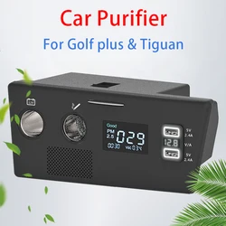 For VW Golf Plus, Tuguan Car Air Purifier Car Charger Water Ion Generator Cigarette Lighter USB Quick Charge