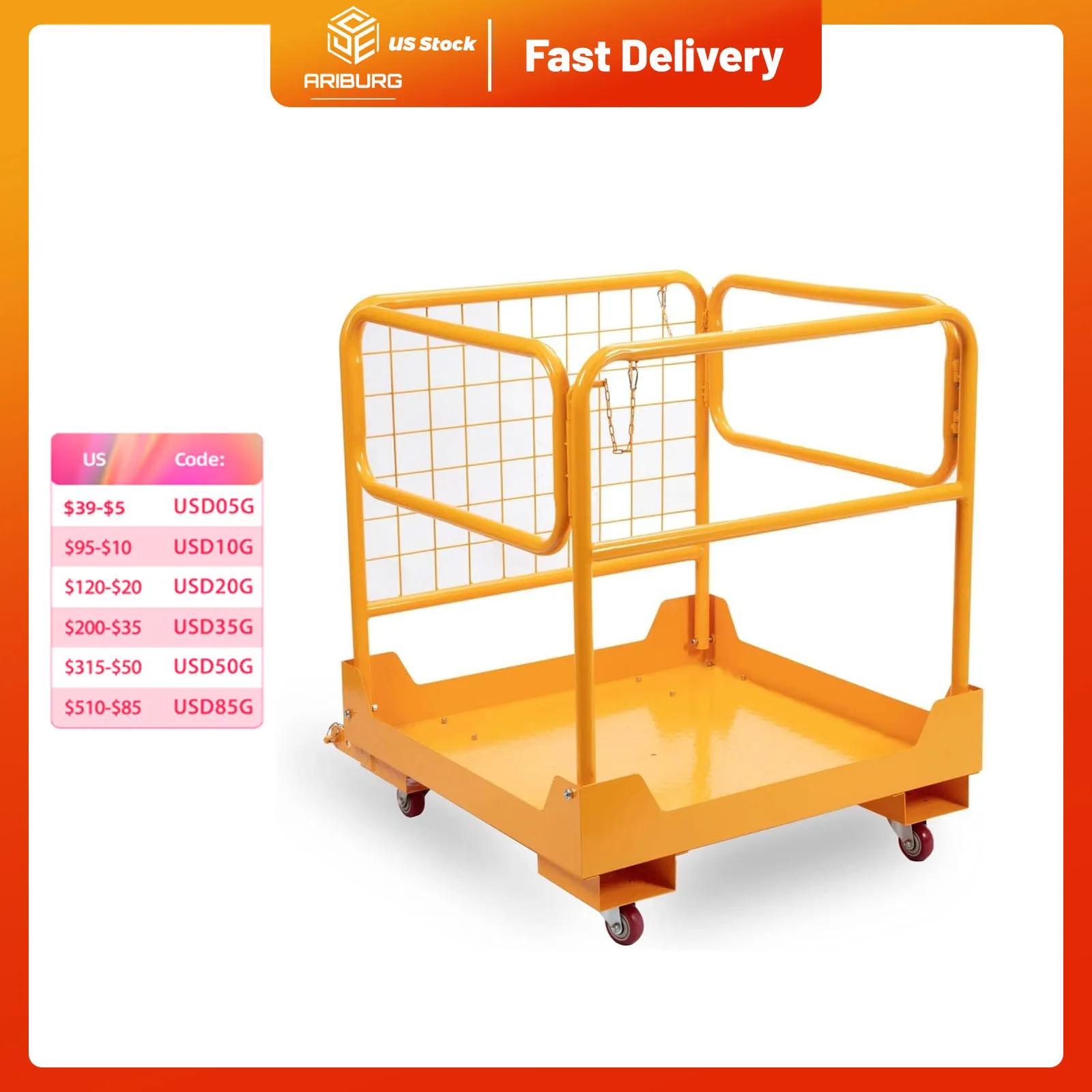 

Forklift Safety Cage Heavy Duty Forklift Safety Work Platform Forklift Man Baskets Aerial Rails Aerial Work Lifting Loader