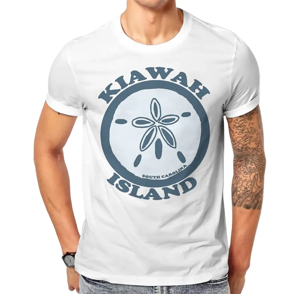 Men Kiawah Island - South Carolina T-Shirt Crewneck Cotton Style  Hipster Ofertas O Neck Graphic Tshirt