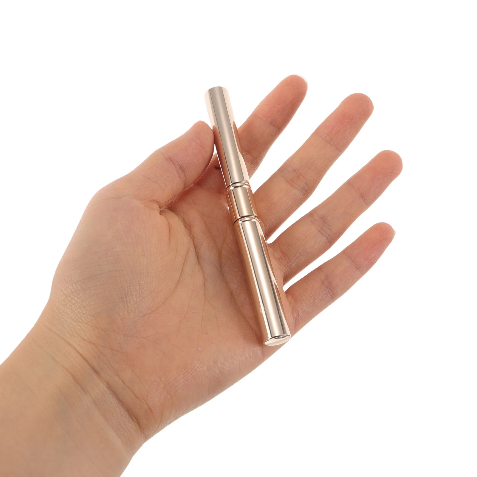 2Pcs Silicone Lip Brush Dual Ended with Protective Cover for Smudge Proof Lip Application Portable Makeup Essential in Gold