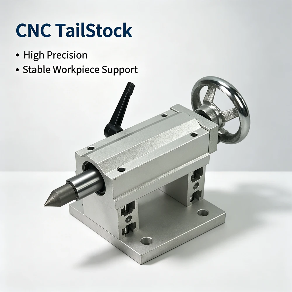 LY Center Height 92mm CNC Tailstock CNC Tailstock Rotary Axis Telescopic Stroke 50mm Engraving Machine Tools