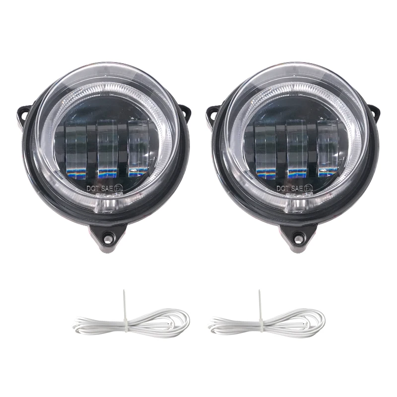 LED Low Beam Headlights with Halo Ring DRL for Can-Am Outlander 500 650 800 850 1000 XMR STD XT XT-P 2012-2022