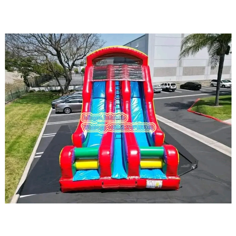 6x4m Commercial Commercial Rental Children's Inflatable Water Pool Slide Trampoline Castle Obstacle Course Playground For Sale