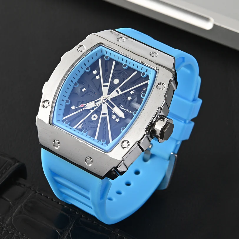 

2025 New Fashion Top Men Luxury Watches Mens Big Silicone Jelly Casual Quartz Watch For Gift Relogio Masculino Male Wristwatches