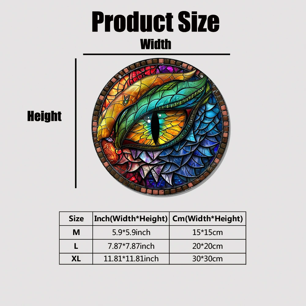 1 pc colored Eye Suncatcher Wall Sign Stain Glass Acrylic Art Hanging Plaque Pendant For Door Farmhouse Festival Decor