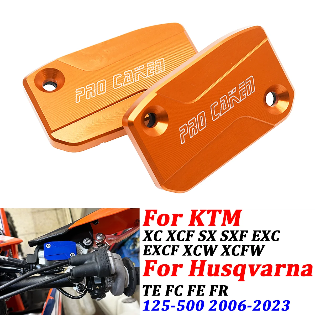 

Motorcycle CNC Brake Clutch Fluid Reservoir Cover Set For KTM SX SXF XC XCF XCW XCFW EXC EXCF 125 150 250 300 350 400 450 530
