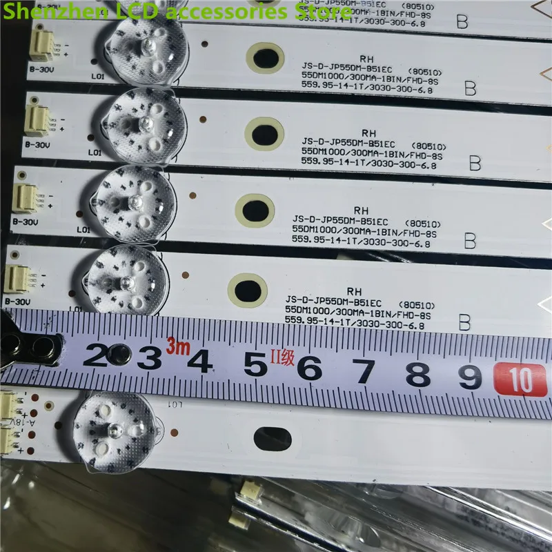 FOR JS-D-JP55DM-A51EC JS-D-JP55DM-B51EC 55DM1000300MA-1BINFHD  6V LED backlight strip 100%NEW