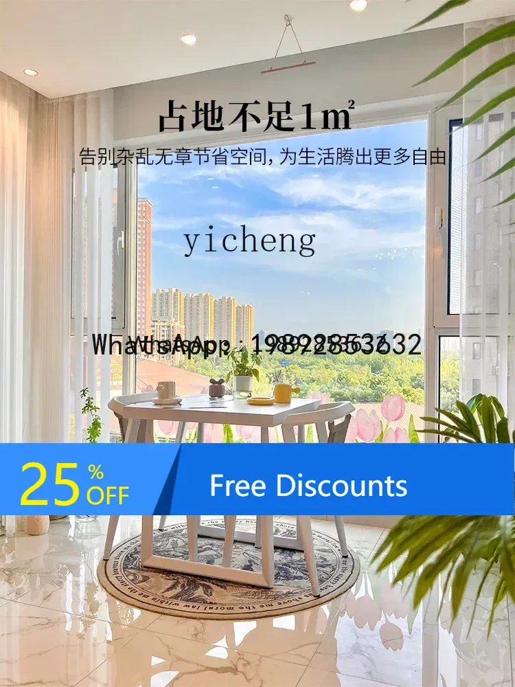 

LYY Balcony Three-Piece Tables and Chairs Combination Small Apartment Leisure Area Outdoor Waterproof a Table and Two Chairs