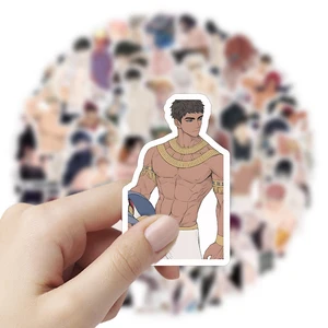Anime Naked Muscle Man Sticker, Dekoration, Koffer, tragbarer Computer, Scrapbooking, Telefonstation, Japan Manga Kid Toy, Etikett, 10 PCs, 30 PCs, 60pcs 12 Hauptverkäufer nackt - №11