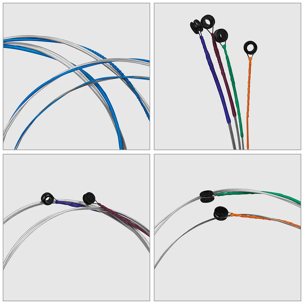 

4Pcs Violin Strings Set Universal Full Kit Durable Replacement Strings for Violin Accessories Metal Cores Metal String