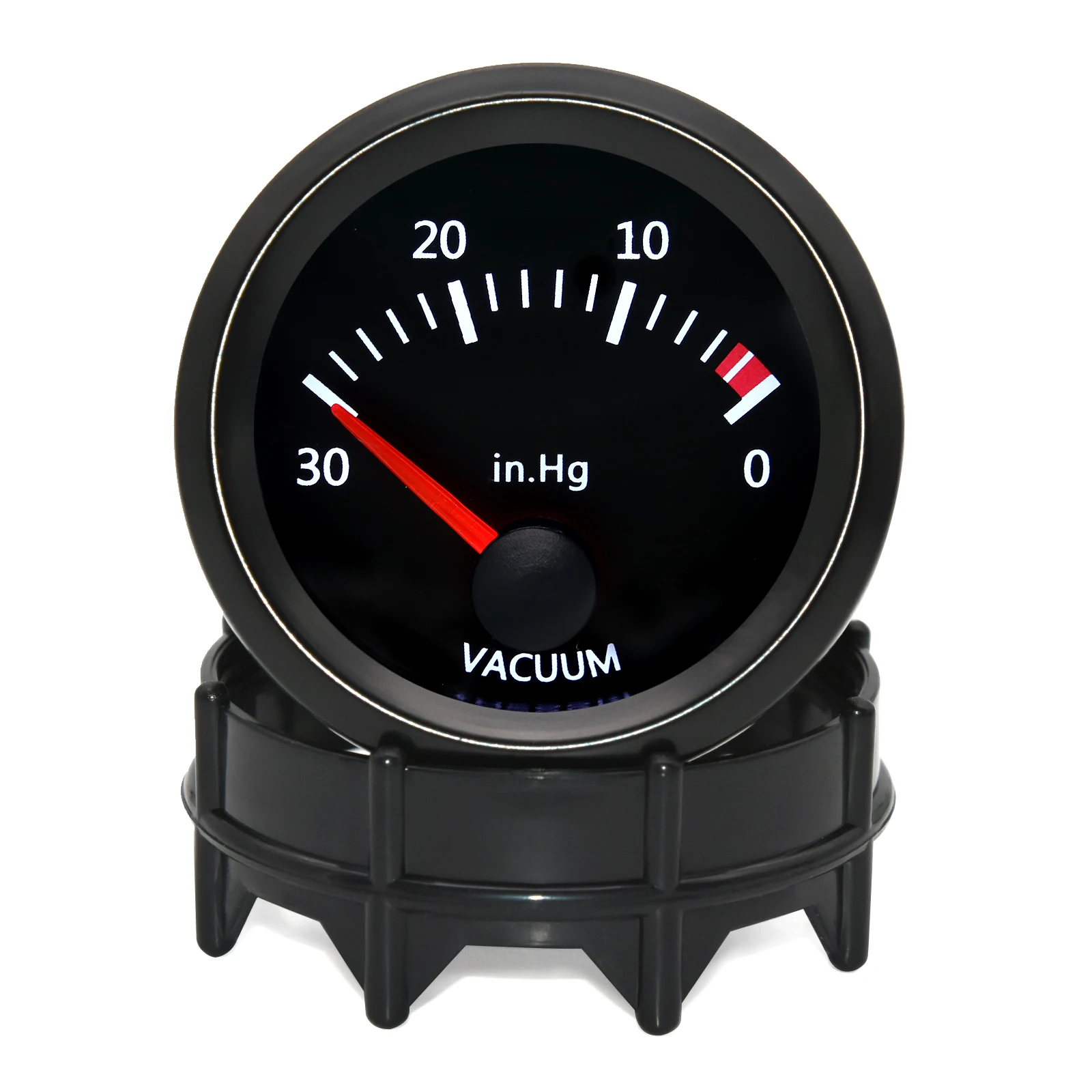 * 0~30 In.Hg Vacuum Gauge Digital pointer instrument White LED Smoke Len Vacuum Meter view 2