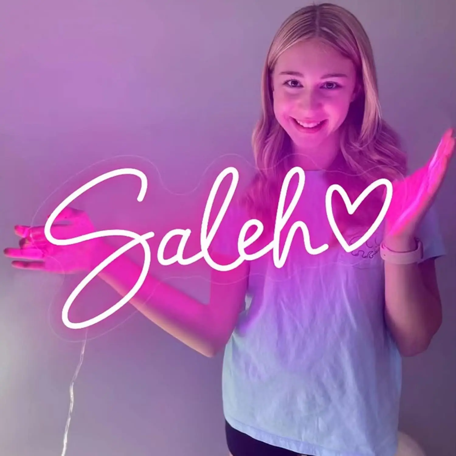 

Custom LED Neon Signs Personalized Name Neon Children Memorial Gift Can Be Used For Birthday Party Bedroom Wall Decoration Light