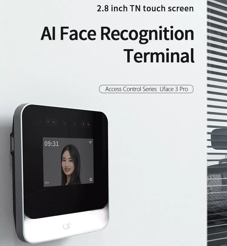 Face Recognition Access Control com RFID e MF Reader, Cheap Touch Screen Server, 8 in, Cheap, Face Time Attication, Servidor